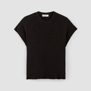 Everlane Cotton Knit Caftan Top in Black, Size Small